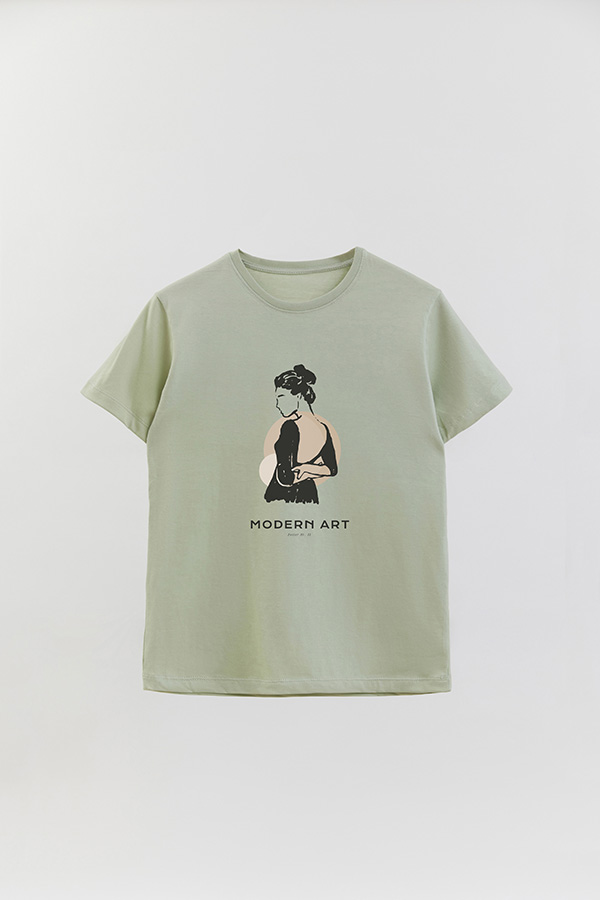 REMERA BASICA ESTAMPADA W MODERN ART 31