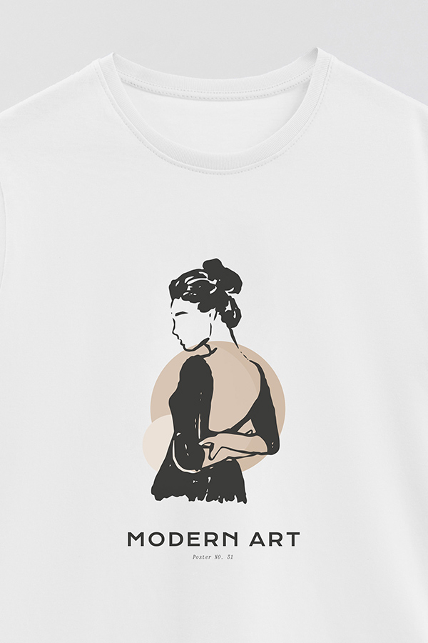 REMERA BASICA ESTAMPADA W MODERN ART 31