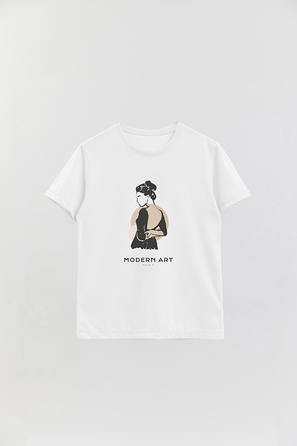 REMERA BASICA ESTAMPADA W MODERN ART 31