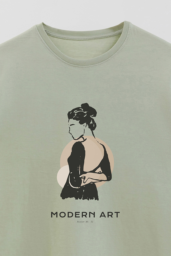 REMERA BASICA ESTAMPADA W MODERN ART 31