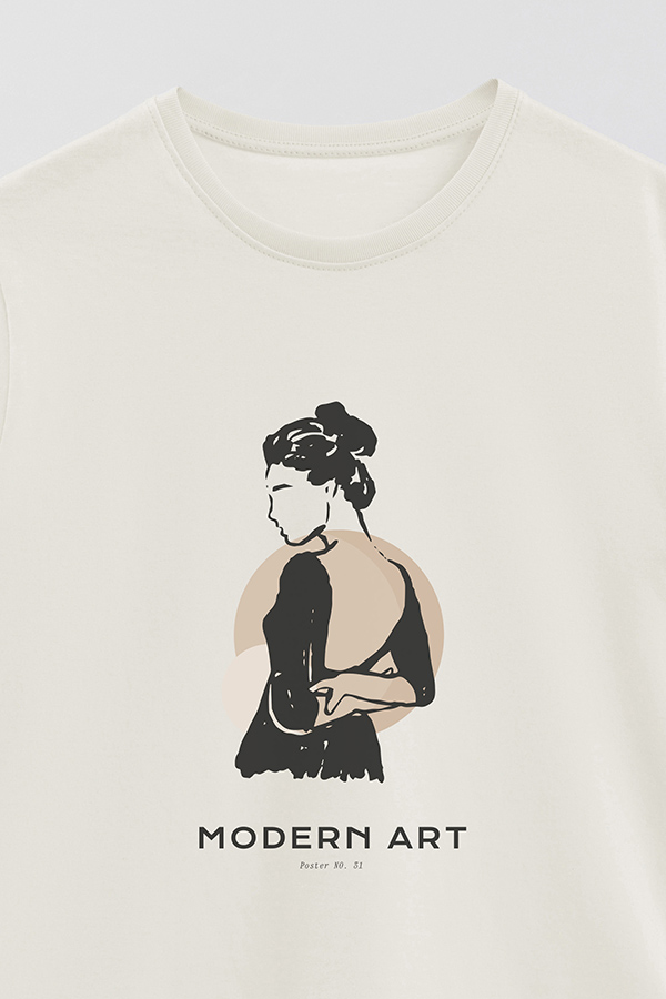 REMERA BASICA ESTAMPADA W MODERN ART 31