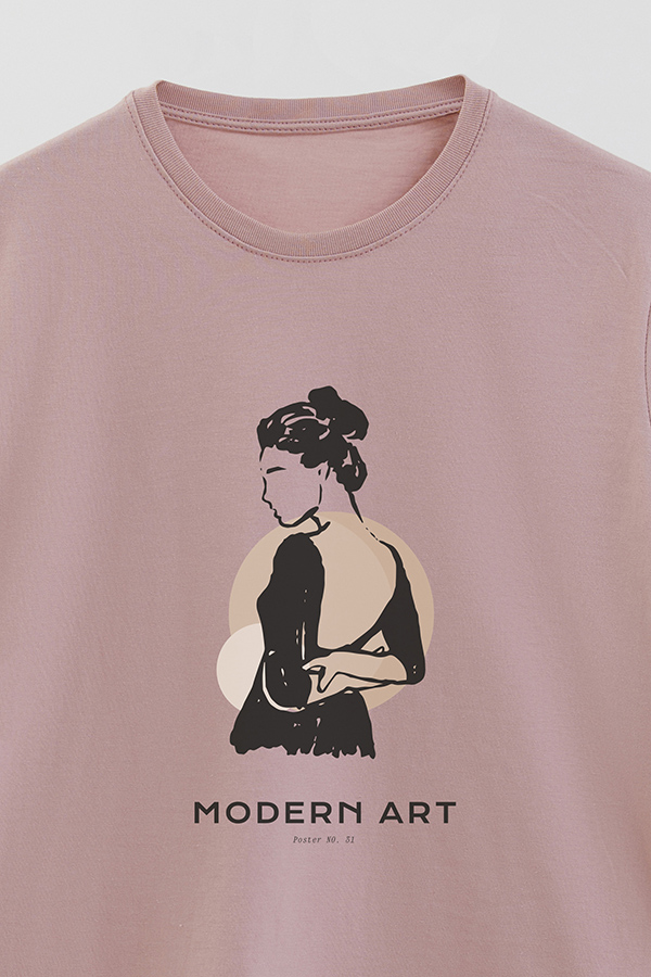 REMERA BASICA ESTAMPADA W MODERN ART 31