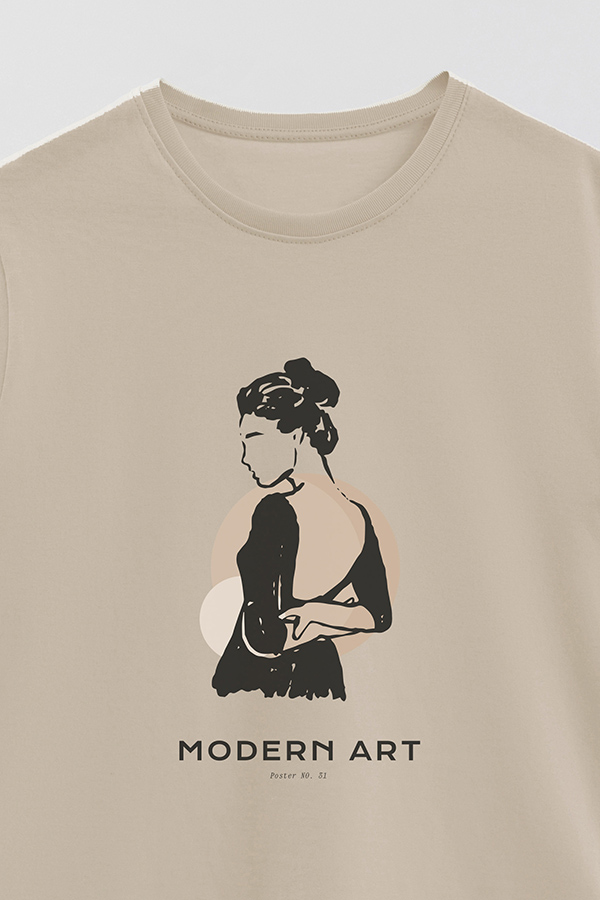 REMERA BASICA ESTAMPADA W MODERN ART 31
