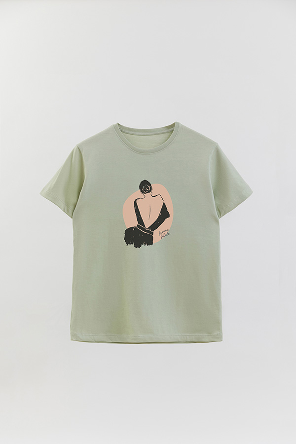 REMERA BASICA ESTAMPADA W FEMME FATALE