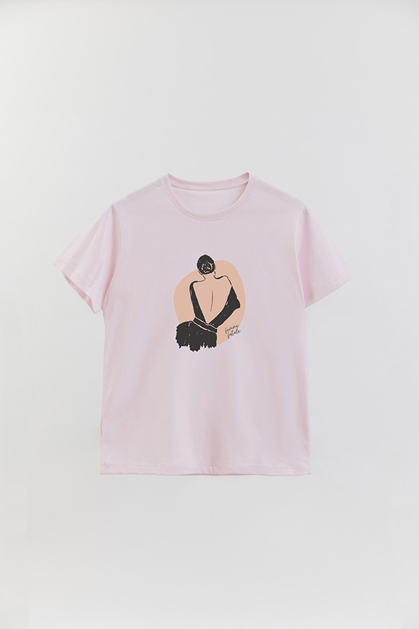 REMERA BASICA ESTAMPADA W FEMME FATALE