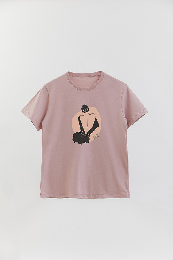 REMERA BASICA ESTAMPADA W FEMME FATALE