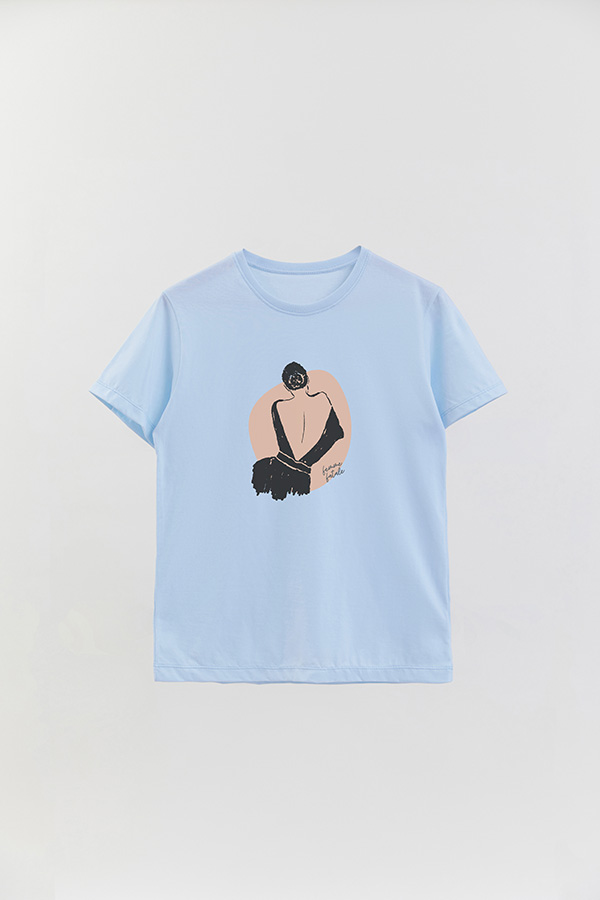 REMERA BASICA ESTAMPADA W FEMME FATALE