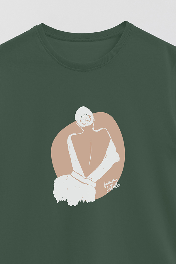 REMERA BASICA ESTAMPADA W FEMME FATALE