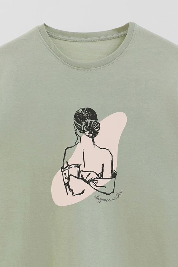 REMERA BASICA ESTAMPADA W ELEGANCE WITHIN