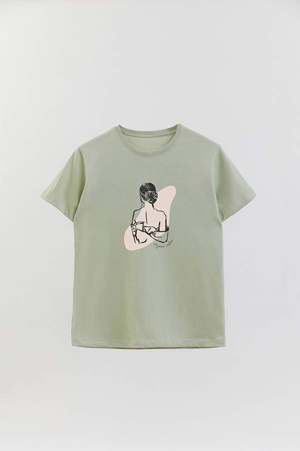 REMERA BASICA ESTAMPADA W ELEGANCE WITHIN