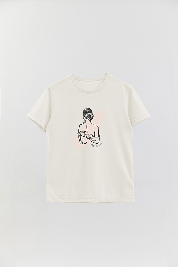 REMERA BASICA ESTAMPADA W ELEGANCE WITHIN