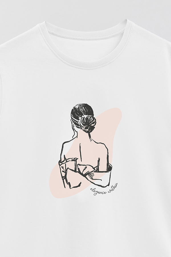 REMERA BASICA ESTAMPADA W ELEGANCE WITHIN