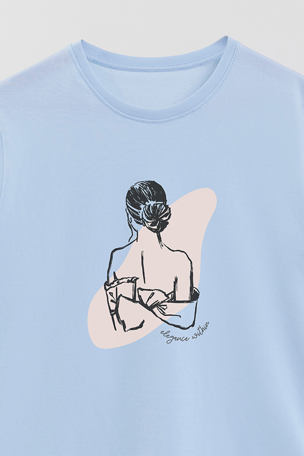 REMERA BASICA ESTAMPADA W ELEGANCE WITHIN