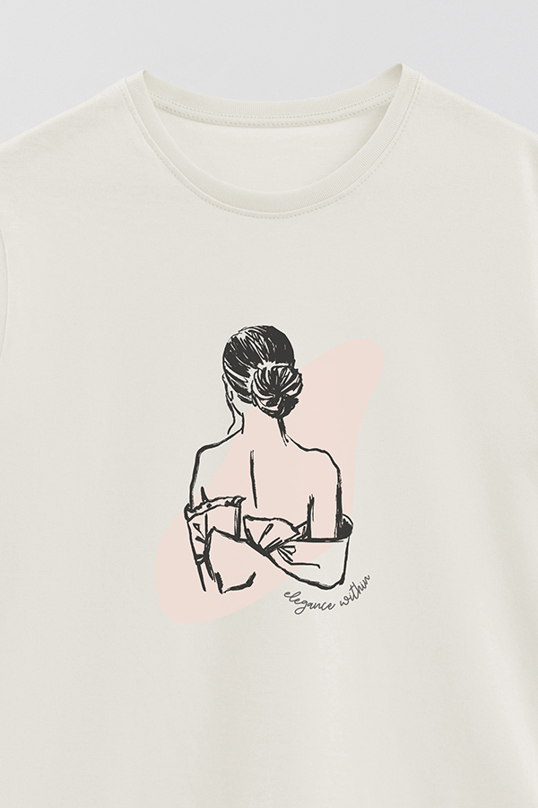 REMERA BASICA ESTAMPADA W ELEGANCE WITHIN