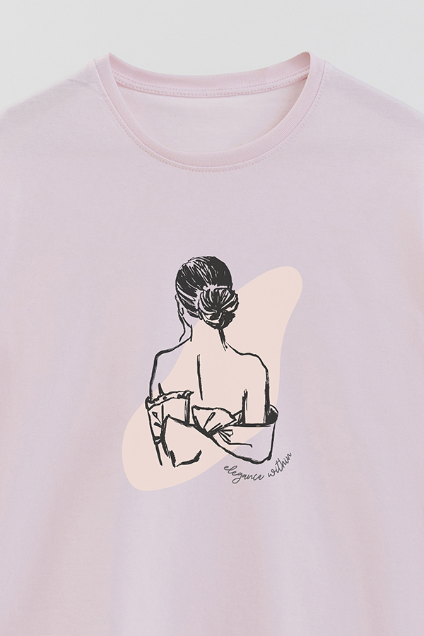 REMERA BASICA ESTAMPADA W ELEGANCE WITHIN