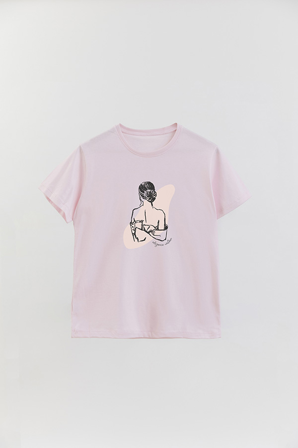REMERA BASICA ESTAMPADA W ELEGANCE WITHIN