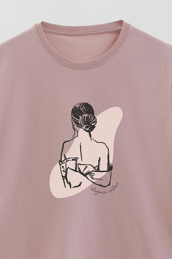 REMERA BASICA ESTAMPADA W ELEGANCE WITHIN