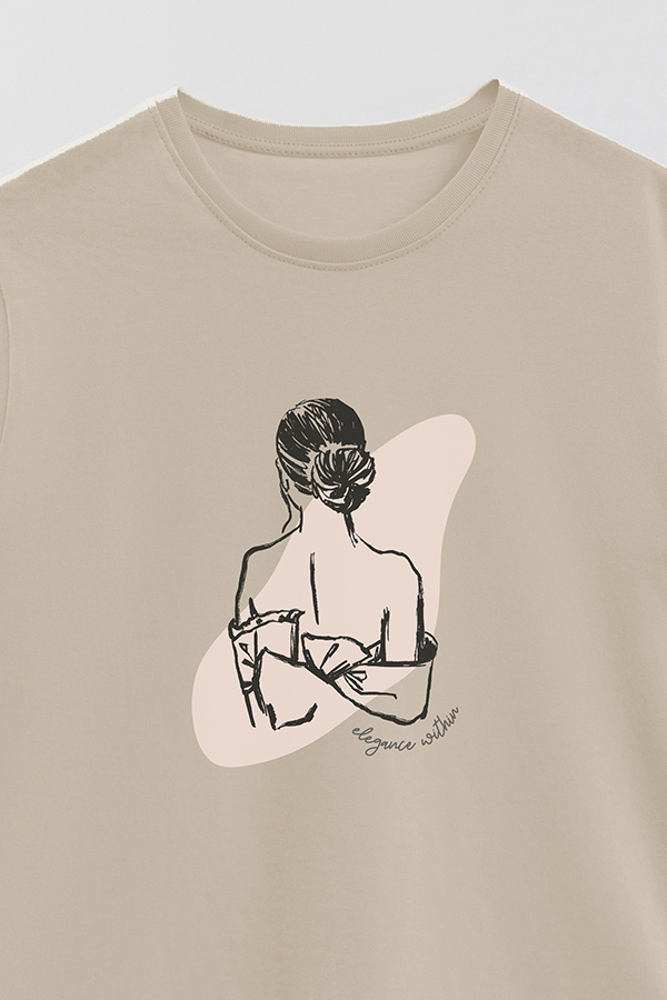 REMERA BASICA ESTAMPADA W ELEGANCE WITHIN