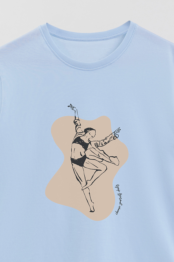 REMERA BASICA ESTAMPADA W CHOOSE YOURSELF