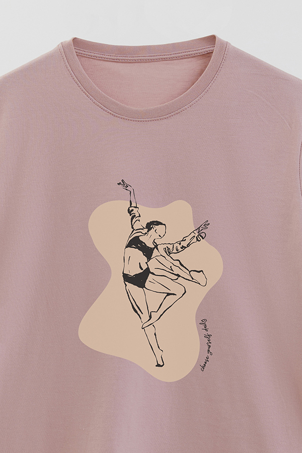REMERA BASICA ESTAMPADA W CHOOSE YOURSELF