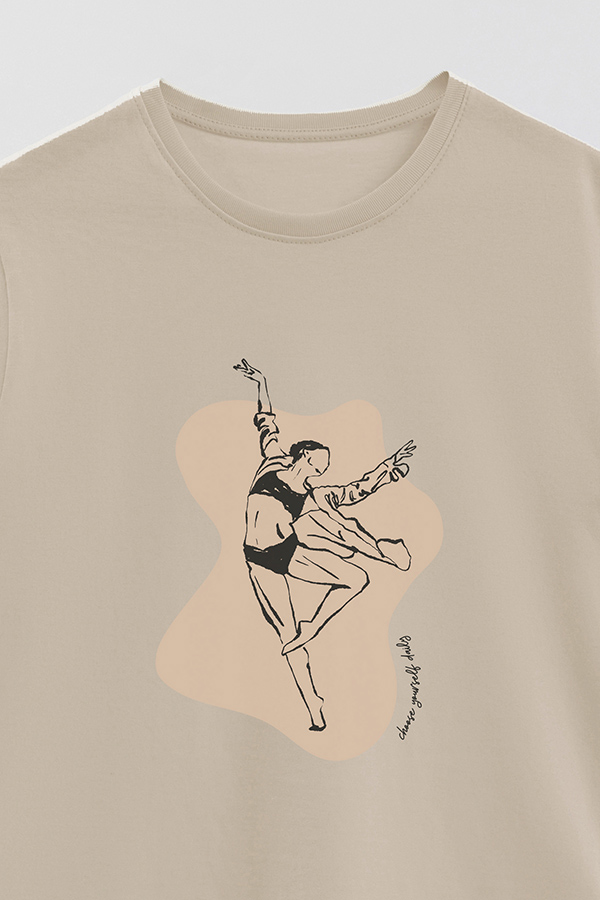 REMERA BASICA ESTAMPADA W CHOOSE YOURSELF