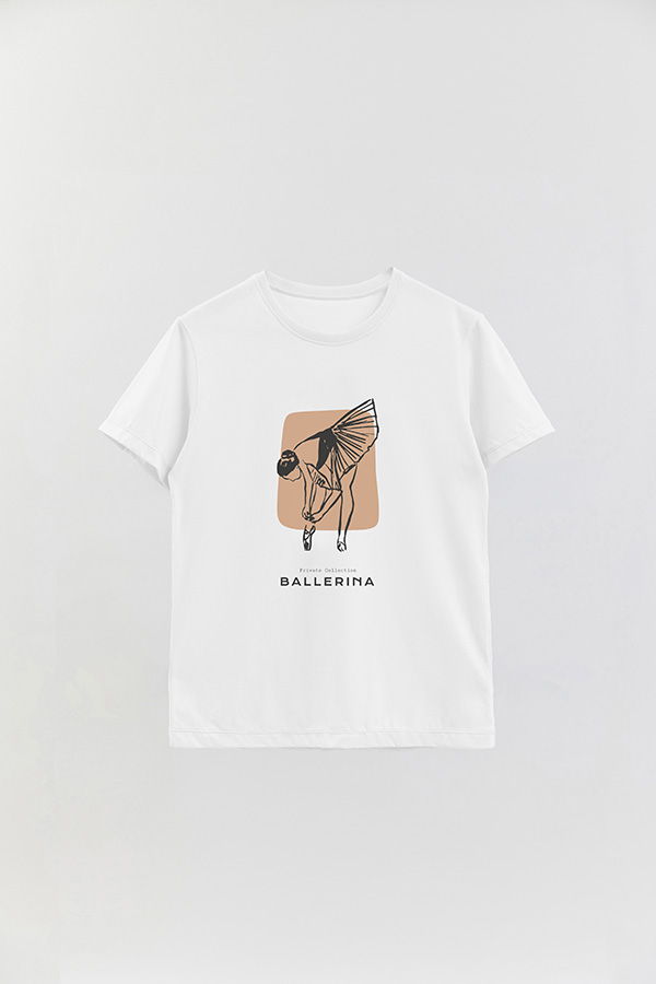 REMERA BASICA ESTAMPADA W BALLERINA