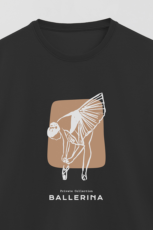 REMERA BASICA ESTAMPADA W BALLERINA