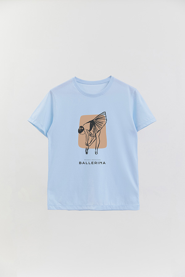REMERA BASICA ESTAMPADA W BALLERINA