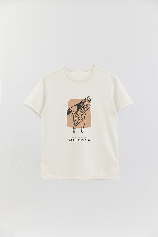 REMERA BASICA ESTAMPADA W BALLERINA