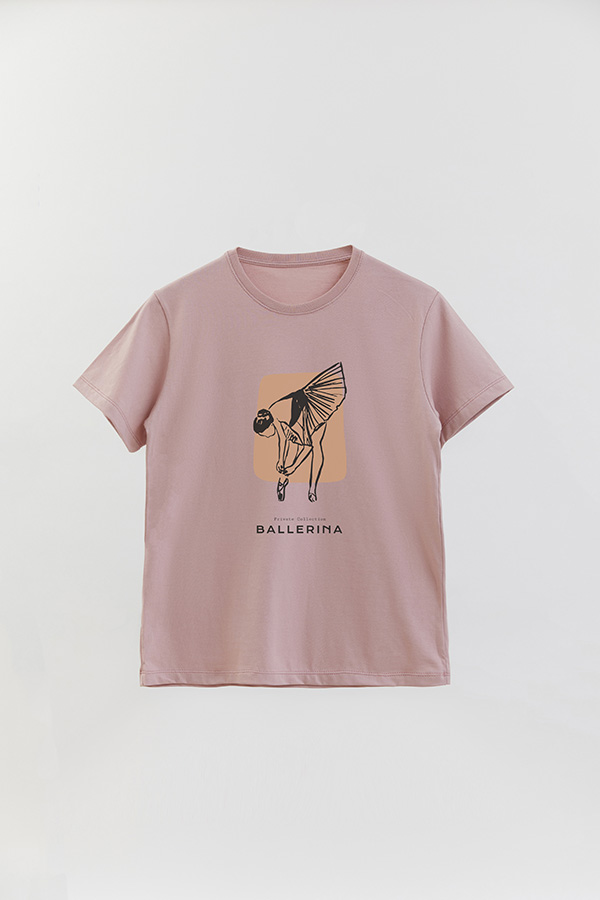 REMERA BASICA ESTAMPADA W BALLERINA
