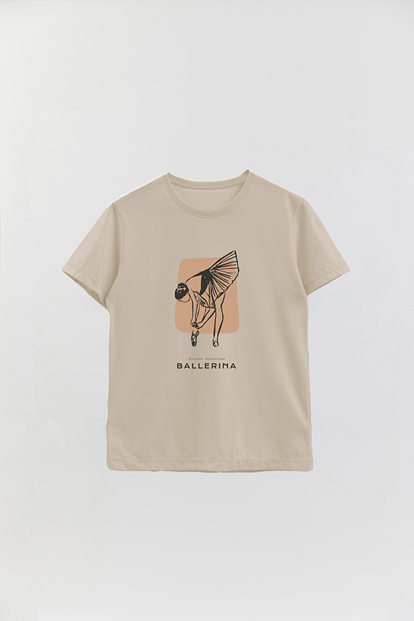REMERA BASICA ESTAMPADA W BALLERINA