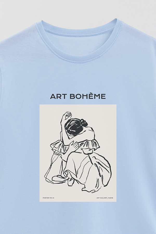 REMERA BASICA ESTAMPADA W ART BOHEME