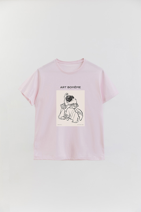 REMERA BASICA ESTAMPADA W ART BOHEME