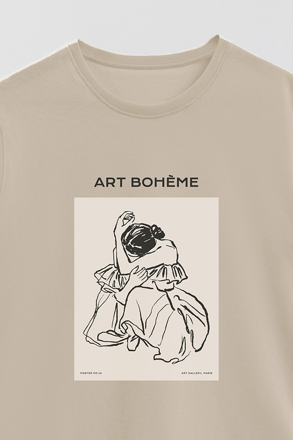 REMERA BASICA ESTAMPADA W ART BOHEME