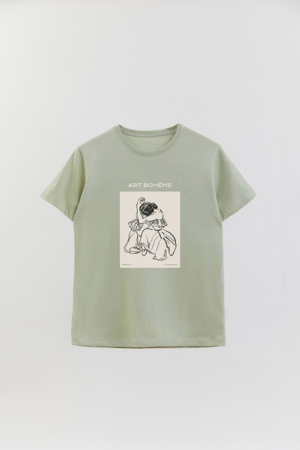 REMERA BASICA ESTAMPADA W ART BOHEME