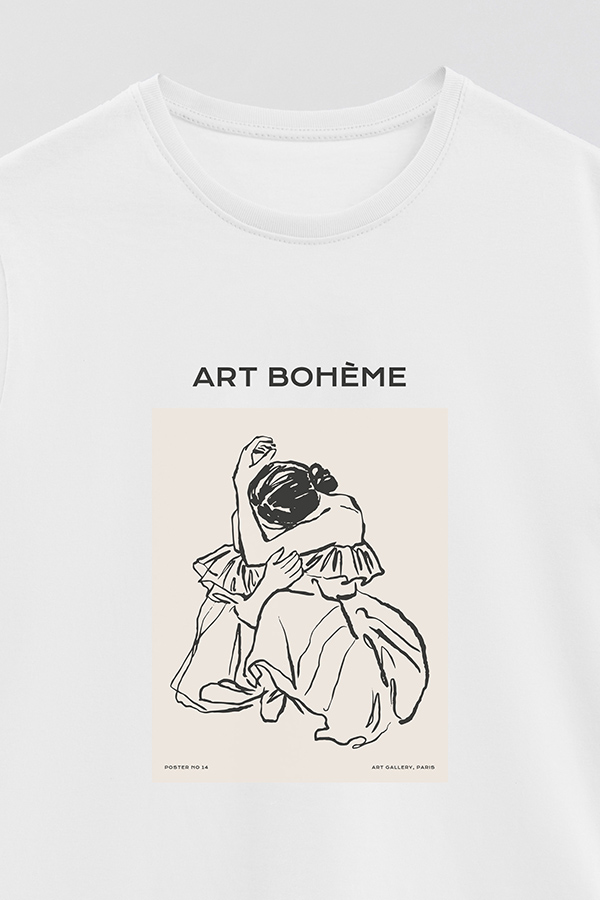 REMERA BASICA ESTAMPADA W ART BOHEME