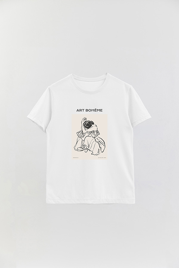 REMERA BASICA ESTAMPADA W ART BOHEME