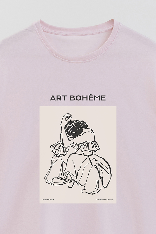 REMERA BASICA ESTAMPADA W ART BOHEME