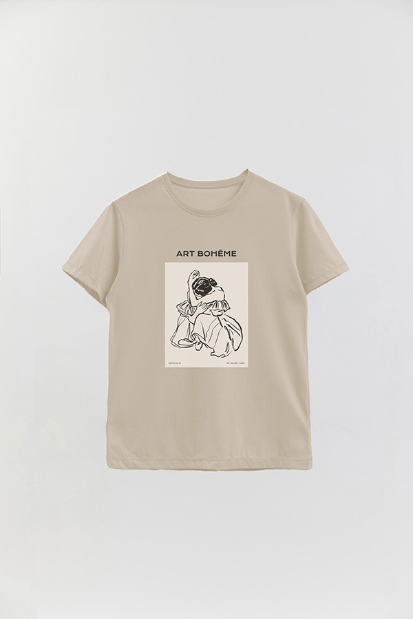 REMERA BASICA ESTAMPADA W ART BOHEME