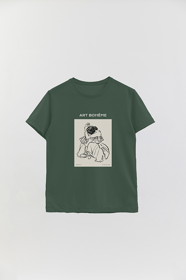 REMERA BASICA ESTAMPADA W ART BOHEME