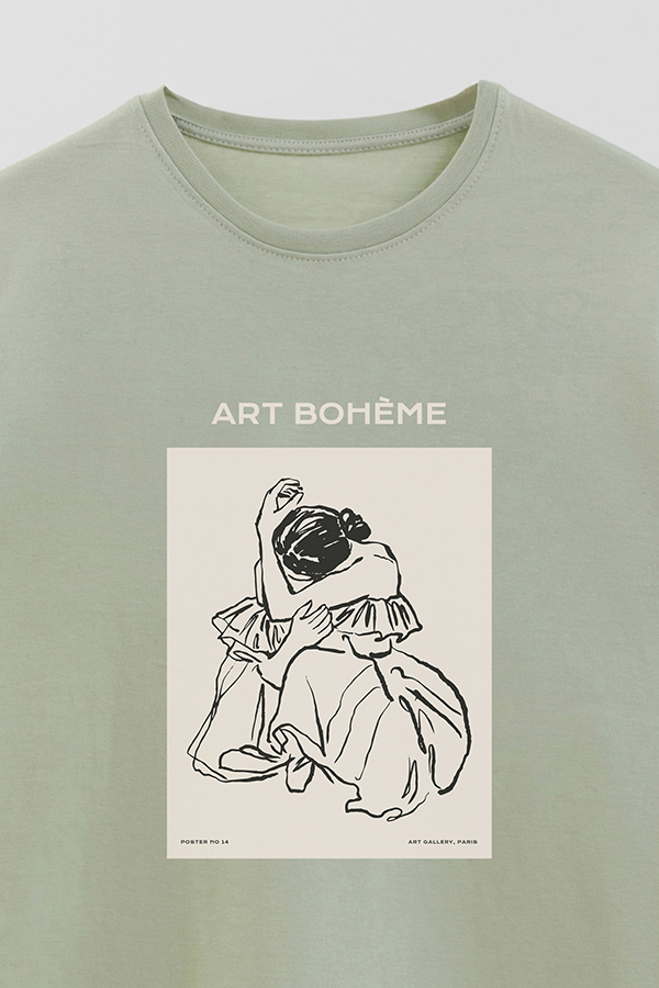 REMERA BASICA ESTAMPADA W ART BOHEME