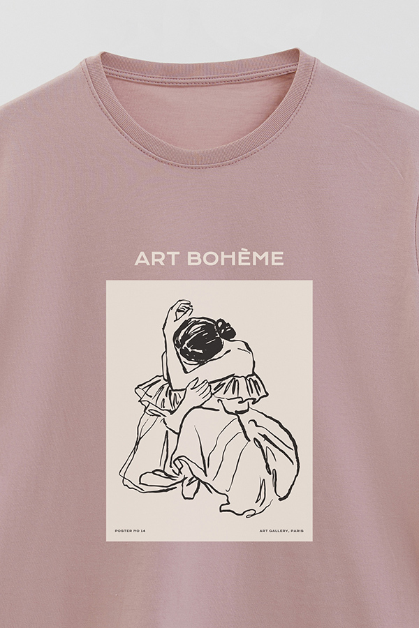 REMERA BASICA ESTAMPADA W ART BOHEME