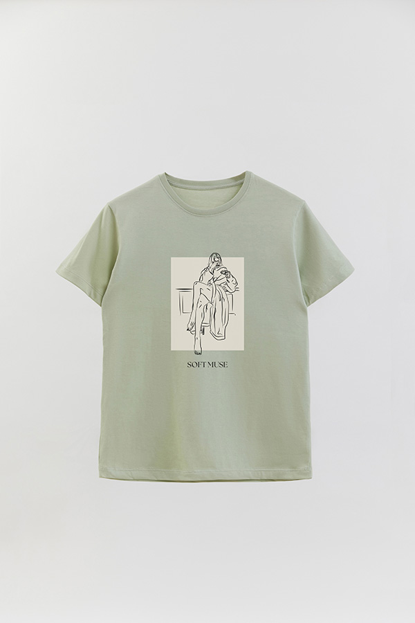 REMERA BASICA ESTAMPADA SOFT MUSE