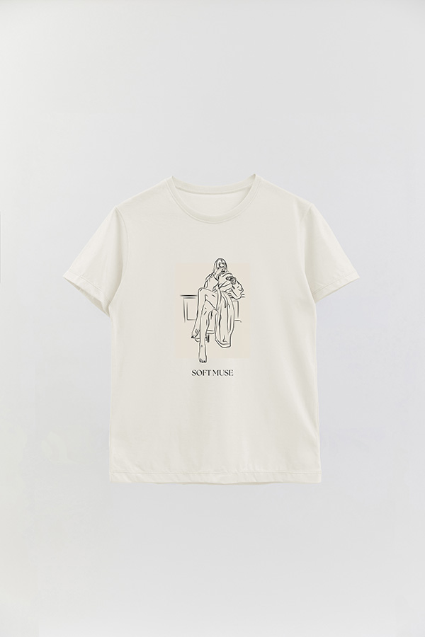 REMERA BASICA ESTAMPADA SOFT MUSE
