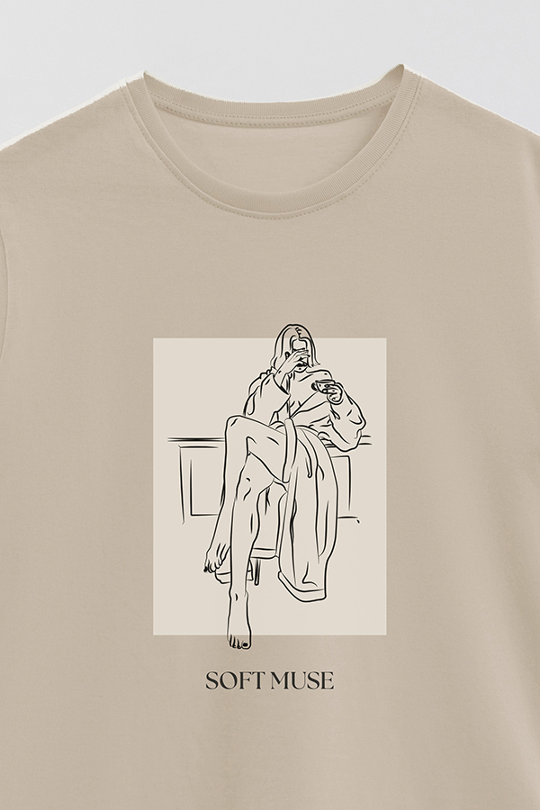 REMERA BASICA ESTAMPADA SOFT MUSE