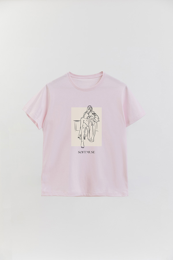 REMERA BASICA ESTAMPADA SOFT MUSE