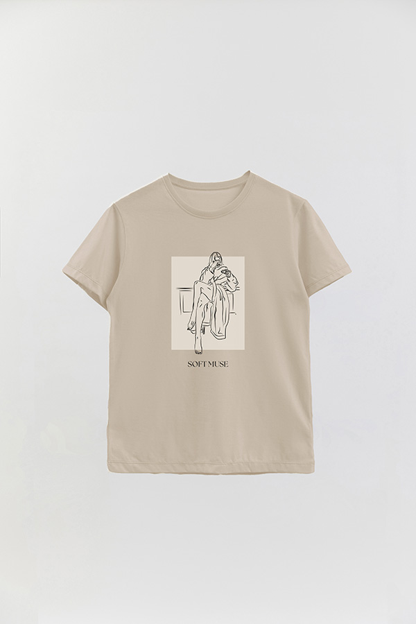REMERA BASICA ESTAMPADA SOFT MUSE