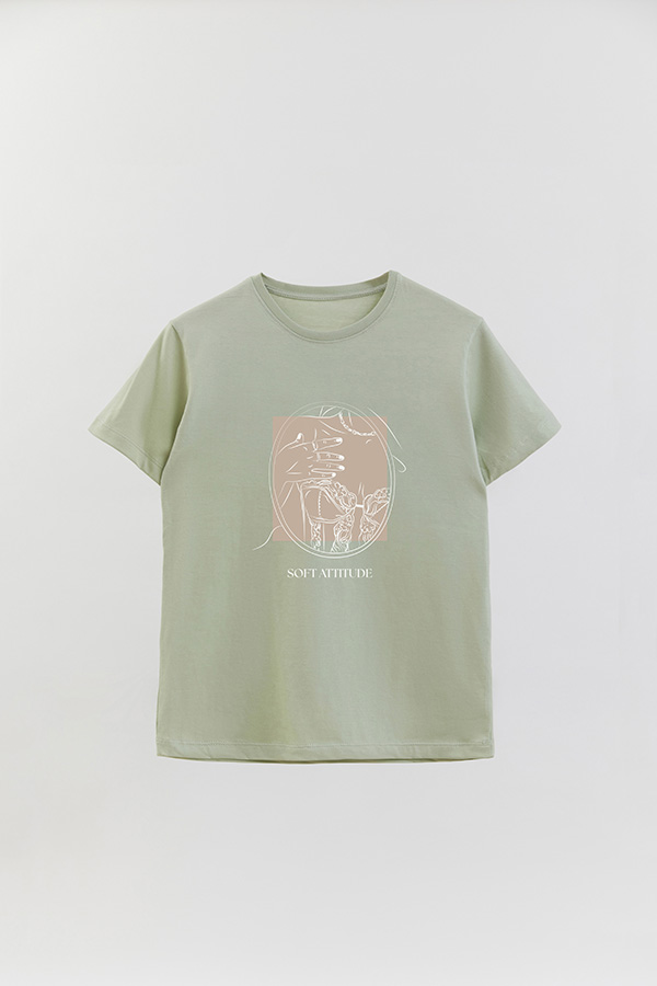 REMERA BASICA ESTAMPADA SOFT ATTITUDE