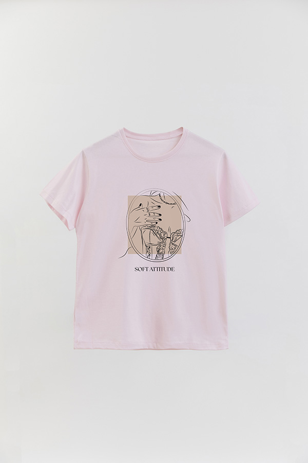 REMERA BASICA ESTAMPADA SOFT ATTITUDE