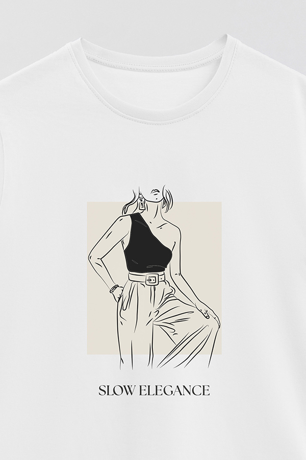 REMERA BASICA ESTAMPADA SLOW ELEGANCE